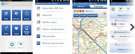 Aplicativo para smartphone da RATP