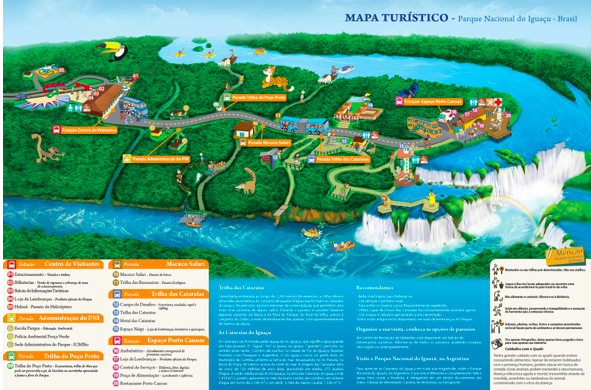 Mapa do Parque Nacional do Iguaçú