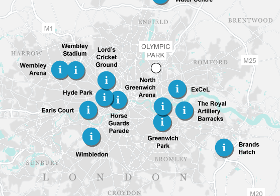 Localidades dos Jogos Olímpicos de Londres2012