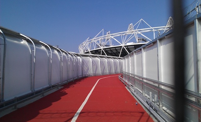 Caminho para chegar ao estádio olímpico_Londres2012