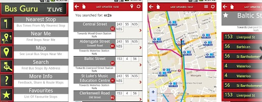Bus Guru (screen shots)