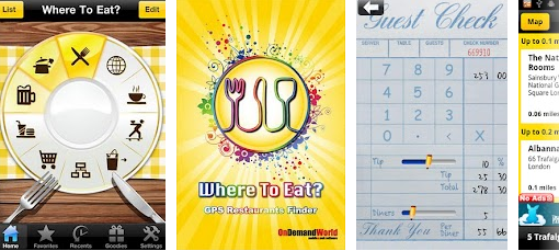 Where to eat? Aplicativo para smartphone