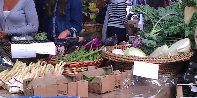 Stand de legumes em Borough Market