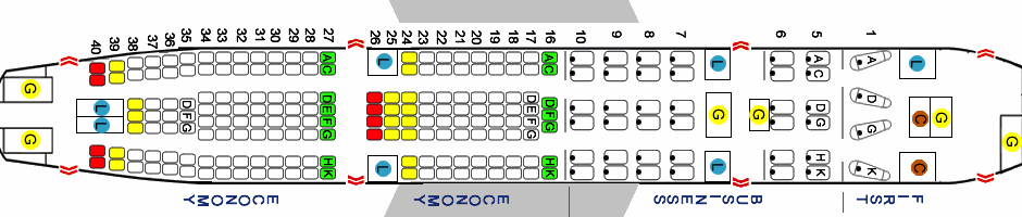 Airbus_A330-200 Mapa de assentos
