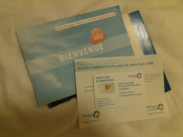 Carte sim pré-payée Bouygues Telecom