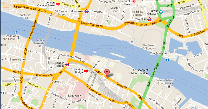 Mapa The Shard - Londres