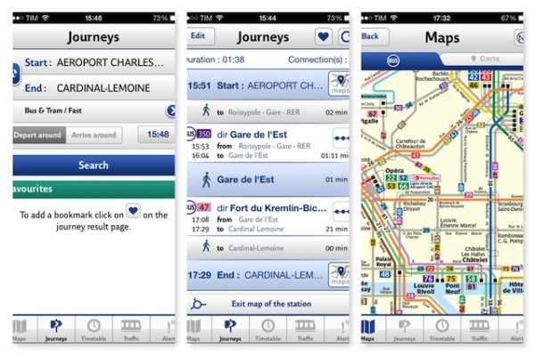 RATP - aplicativo para iPhone