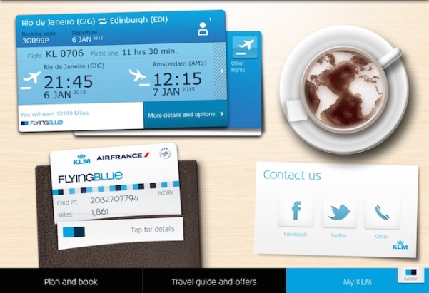 App KLM para iPad