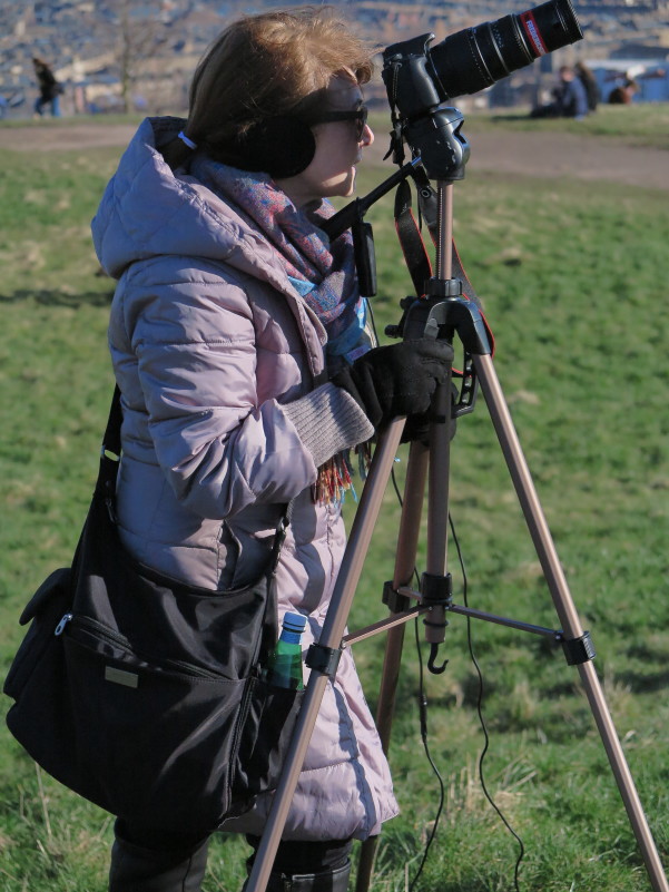 Eu tentando fotografar o Eclipse