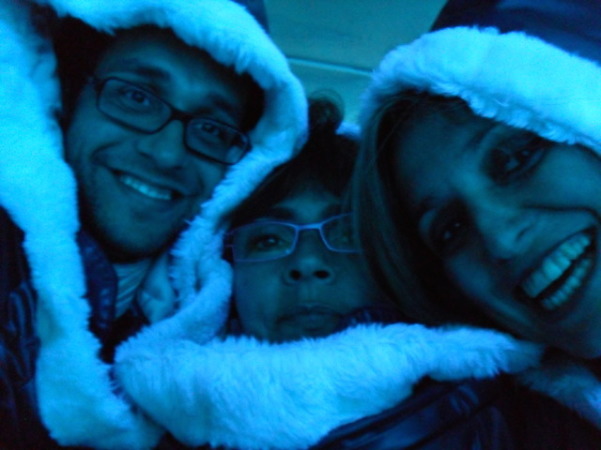 Rafael, eu e Juliana no Ice Bar