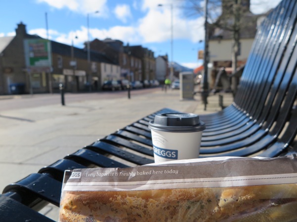 Lanche antes de voltar para Stirling