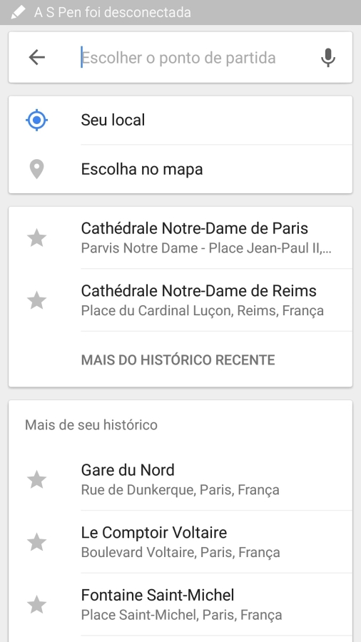 Google Maps - Trajeto