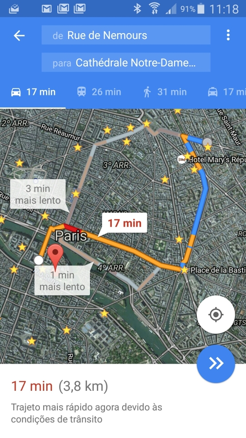 Google Maps - Trajeto