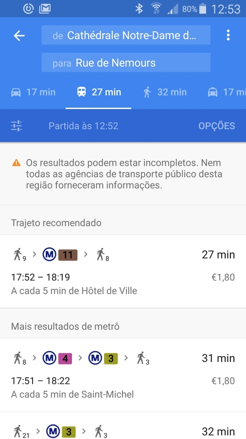 Google Maps - Transporte Público