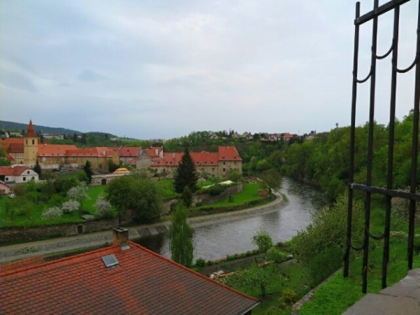 Vista subida ao Castelo de Cesky Krumlov